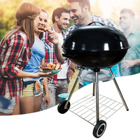 Barbecue au charbon de bois rond portable de 22 pouces pour balcon, camping, pique-nique, livraison directe