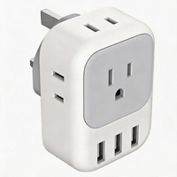 Adaptateur de Voyage Européen Haute Qualité avec Ports Type-C, Convertisseur d'Alimentation pour Ordinateur Portable et Téléphone Mobile, Sortie 17W, Protection Contre les Surcharges