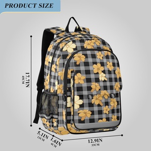 <b>Large</b> Capacity School Bags Hawaiian Flowers Waterproof Students Shoulder Bags Fashion School <b>Backpack</b> With Light - Product Image 2