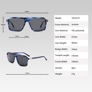 แว่นสายตาสีอะซิเตทขนาดใหญ่สุดหรูแฟชั่นพร้อมแว่นสายตาสีฟ้าสำหรับผู้ชายผู้หญิงแว่นตาเล่นกีฬา - Product Image 4