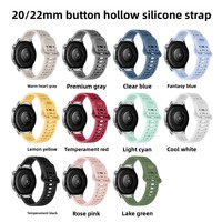 Correa Deportiva de Silicona de Lujo con Diseño de Botón Recortado para Reloj Huawei GT5, Específicamente para la Correa del Reloj Huawei Watch GT5