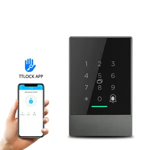 Ttlock pengontrol akses aplikasi ponsel pintar, sistem kontrol akses Rfid 13.56Mhz pembaca tahan air Ip67