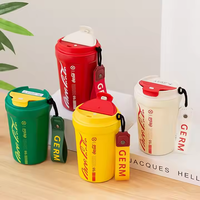 Nouveau Style 400ml 500ml gobelets à Double paroi tasses personnalisées 304 tasses en acier inoxydable tasses de voyage tasse à café avec corde
