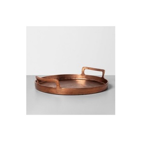 Bandeja de metal con diseño y forma hechos a mano de calidad de lujo con acabado dorado utilizado para servir restaurantes de hotel y Mesa - Product Image 5