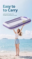 Lit flottant gonflable en PVC épais, matelas flottant portable pour adultes, pour bronzer en piscine intérieure ou extérieure