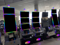Salle de jeu Cabinet de machine de jeu populaire à double compétence Écran LCD de 23.6 pouces Cabinet métallique de saut de danse avec lumière LED colorée