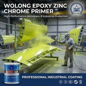 Revestimiento Líquido Epóxico Bicomponente <span class=keywords><strong>de</strong></span> Zinc Amarillo Wolong para Pasivación Antioxidante en Maquinaria Pesada y Buques - Product Image 1