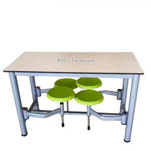 <strong>Canteen</strong> <strong>Table</strong> and Chair Combination Factory School Students Conjoined <strong>Table</strong> 4 People Retractable Fast <strong>Table</strong> Customization - Product Image 6