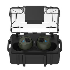 سدادات أذن إلكترونية بخاصية إلغاء الضوضاء بتقنية البلوتوث، وقت تشغيل 26 ساعة، حماية للسمع أثناء الرماية مع شعار مخصص - Product Image 2