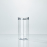 Boîte en plastique PET hermétique vide pour l'emballage de bonbons/sucre/biscuits/céréales/noix/chocolat avec couvercle à vis
