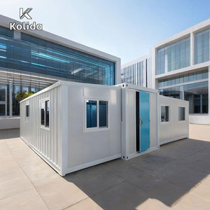 20ft 40ft Modernes, massives, verzinktes, tragbares, mobiles, vorgefertigtes, ausklappbares Containerhaus mit zwei Flügeln - Product Image 1