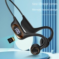 Casque sans fil à conduction osseuse AKZ-G3 de deuxième génération avec LED, étanche IPX3, codecs LHDC, style E-sport pour le sport