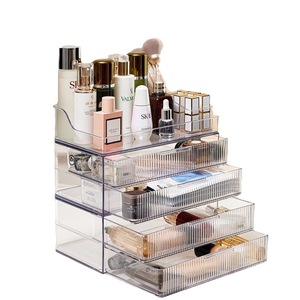 Acrylic Makeup <b>Storage</b> Box With Drawers Dustproof Shelf Large Capacity For <b>Dressing</b> <b>Table</b> Skincare Organization - Product Image 5