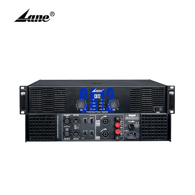 Lane CA12 Factory Price Class H 2U Best Denon Power Amplifier Professional Amplifier Channel Made in China 2 (2.0) 61*58.5*16 Cm