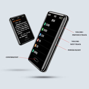 Reproductor MP3 de 3 Pulgadas con Pantalla Táctil Completa, Bluetooth 5.0, Cuerpo de Aleación de Zinc, Sonido sin Pérdidas, Altavoz HD Integrado, Walkman Portátil - Product Image 3