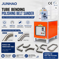 Machine de polissage industrielle automatique à commande PLC pour tubes courbés et tuyaux pliés en acier inoxydable robuste à finition miroir et ébavurage