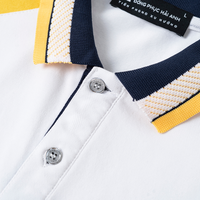 Polos à panneaux contrastés tricolores de haute qualité 95% coton 5% Spandex T-shirt personnalisé sportif et élégant Impression de logo