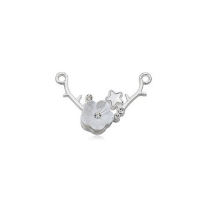 Colgante de flor de cerezo en forma de flor, chapado en aleación de zinc, para la fabricación de pulseras GJ167 - Product Image 5