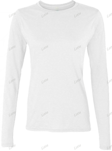 Nouveaux hauts de sport tendance, col rond, ajustés, manches longues, <span class=keywords><strong>t</strong></span>-shirts basiques pour femmes - Product Image 6