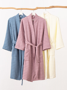 Cotton <strong>Dressing</strong> <strong>Gown</strong> Kimono Collar Long Sleeve <strong>Towel</strong> Fabric Plus Size Thermal for Summer-Factory Direct Wholesale Price - Product Image 2