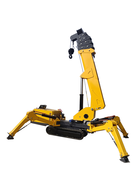 Industrial heavy-duty spider crane - for lifting cement, sand, and building materials. Essential for roof lifting operations.