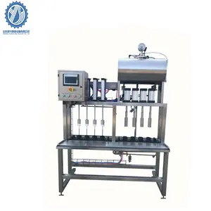 Semi Auto Beer Can Bottle Filling Capping Machine 6 Head Beer Bottling Machine For Sale