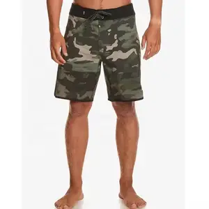 Celana Label pribadi pria 6 saku Camo celana pendek renang pria surfing bagasi berjalan Mesh lapisan ganda 5 inci Inseam papan celana pendek