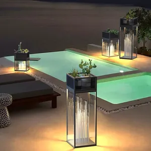 Behans Outdoor landscape light solar courtyard villa waterproof IP65 flower pot decoration outdoor lawn lamp garden lamp