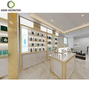 Muebles para Tienda de Cosméticos, Estante Ajustable para Exhibición de Maquillaje con Luces LED, Diseño Interior para Tienda de Cosméticos - Product Image 1
