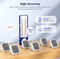 Sensor Suhu dan Kelembapan Cerdas Itead SONOFF SNZB-02D Zigbee 3.0 LCD Smart Scene