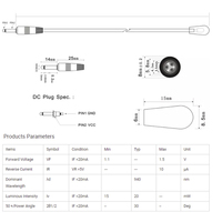 Cable de inglete de 3,5mm, Conector mono a conector nfrared de 3,5mm, cable emisor ir RCA de 35mm