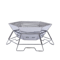 Portable En Acier Inoxydable Pliable Barbecue Grill Moderne Premium Charbon De Bois Foyer Et Feu De Camp Poêle Pour Le Camping