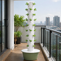 Kit de tour de jardinage verticale à 9 niveaux, système hydroponique, jardinière automatique sans terre pour la culture de légumes en intérieur