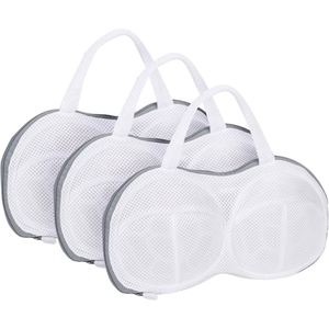 Reusable Polyester <b>Mesh</b> Bra Washing <b>Bag</b> With Zipper Eco-Friendly <b>Laundry</b> Storage for Women's Underwear and Clothes - Product Image 1