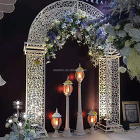 9 Voet 3M Fashion Design Hollow Out U Vorm Wit Metalen Bruiloft Boog Voor Bruiloft Stadium Decoratie