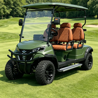 Voiture de golf électrique professionnelle personnalisée Rainbow 4 places, 48V, alimentée au lithium, tout-terrain, 30-50 km/h, 70-90 km d'autonomie