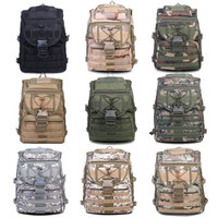 Sac à dos tactique imperméable pour hommes avec doublure en toile et motif camouflage pour sports de plein air, camping et voyage