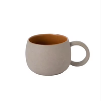 Ensemble de tasses à latte d'eau en grès, fait à la main, style nordique, en céramique, café, thé, tasse avec soucoupe