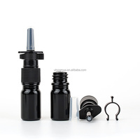 Flacon pulvérisateur nasal en verre noir de haute qualité, 5-30 ml, vide, rechargeable, atomiseur nasal à fine brume avec clip de sécurité