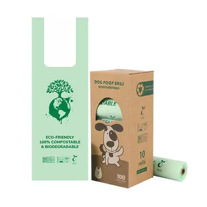 इको फ्रेंडली मकई स्टार्च प्ला डॉग पूप बैग बायोडिग्रेडेबल कंपोबल लीक प्रमाण और अतिरिक्त मोटी पालतू कुत्ते कचरा बैग