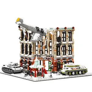 Militärs erie Moskau Verteidigung krieg Gebrochenes Gebäude DIY Partikel montage Bausteine Panzer MOC Weltkrieg Modell Ziegel Spielzeug