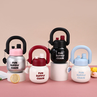 Bouteille d'eau isotherme à vide en acier inoxydable 316 pour enfants avec double verre grande capacité thermos avec poignée