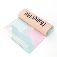 Sacs à fermeture éclair en plastique givré imprimés sur mesure, réutilisables, transparents, pour vêtements, pochettes en PE avec logo