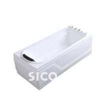 Baignoire de massage d'angle moderne blanche en acrylique avec drain, écologique, autoportante, spa, bain à remous