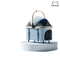 Poussette pour animaux de compagnie détachable avec cabine en maille respirante et poignée supérieure pour petits chats et chiens, idéale pour les voyages en extérieur - Vente en gros