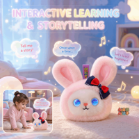 Nouvelle Peluche Lapin Musical Électrique IA 2026, Chante, Parle, Danse, Oreilles Longues Roses, Yeux Bleus, Doux et Moelleux, pour Chambre d'Enfant, Cadeau d'Anniversaire