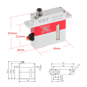 ¡Oferta! Servo Digital Mini HV KST X10-710 V8.0 7.5Kgf.cm 0.10s para Modelismo RC, con Engranajes de Aleación de Aluminio y Sin Núcleo, Programable DC7.4V - Product Image 2