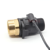 Débitmètre à turbine en plastique nylon haute technologie G1'' Capteur de débit d'eau 3,5-24VDC Compteur d'impulsions 2-60lpm pour machines à eau potable