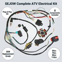 Kabel Lampu LED Listrik Kustom Aksesoris Sepeda Motor Kabel Harness Kustom Lampu Relay Saklar Kabel Harness Kit