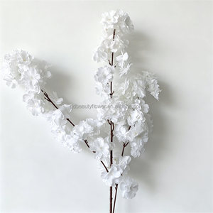 Fleurs de <span class=keywords><strong>cerisier</strong></span> artificielles L-220 abordables, <span class=keywords><strong>en</strong></span> soie, blanches, réalistes, style Sakura japonais, pour décoration de mariage, maison, Noël, <span class=keywords><strong>en</strong></span> gros - Product Image 5